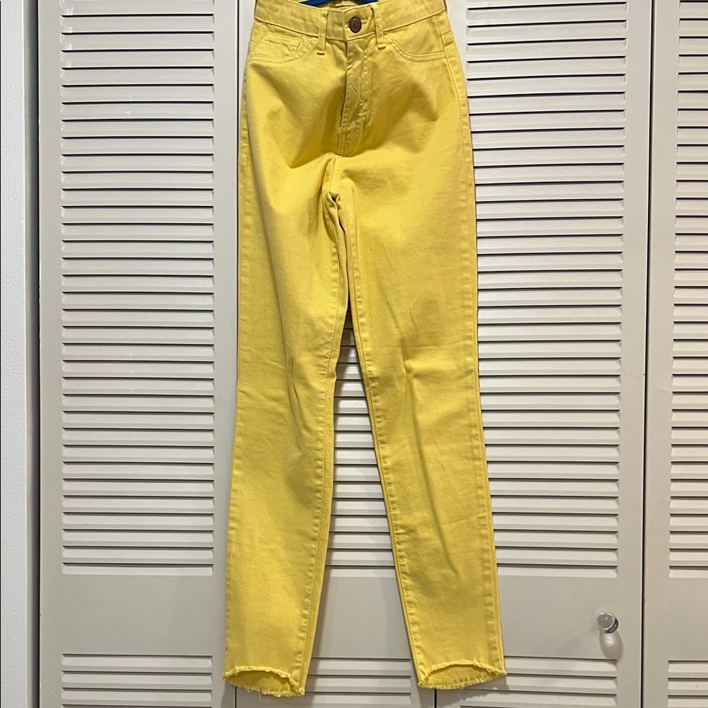 Sunny Yellow Ankle Jeans for Women